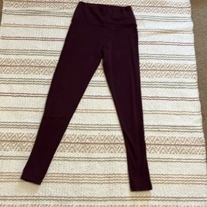 maroon size small aerie leggings